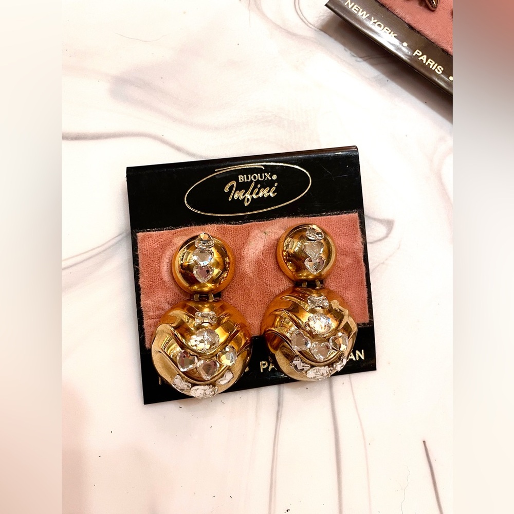 Bijoux Terner Crystal Clip Earrings ❤️